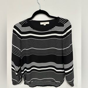 ANN TAYLOR LOFT EUC Striped BLOUSE XXSP